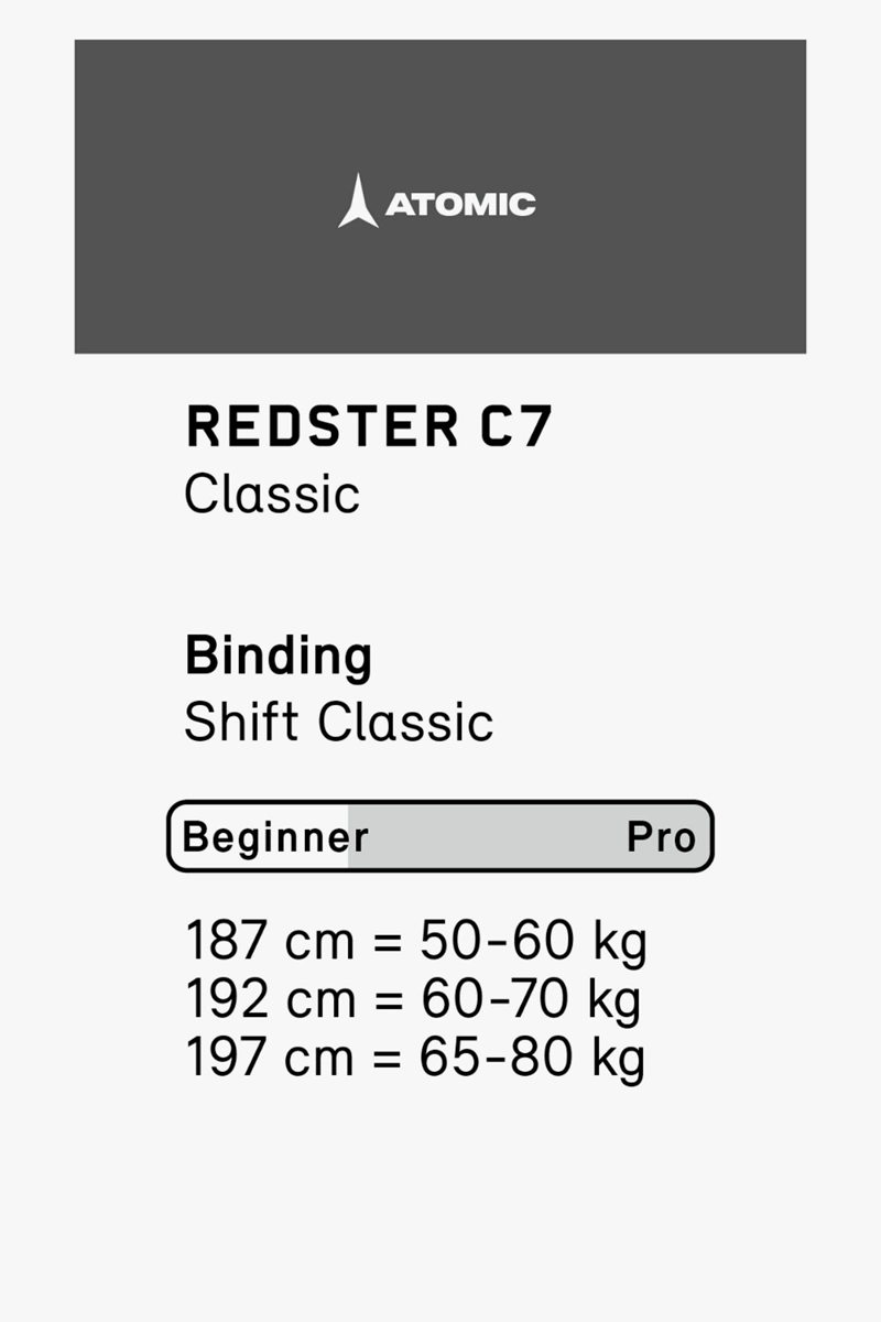 ATOMIC Redster C7 Skintec med Langlaufski Set 2324
