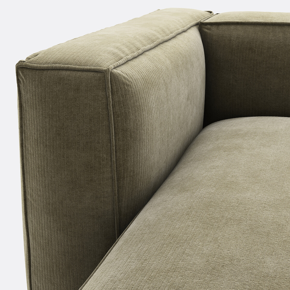 LA REDOUTE INTERIEURS<br>Sofá em veludo de canto esquerdo Vintage Seven