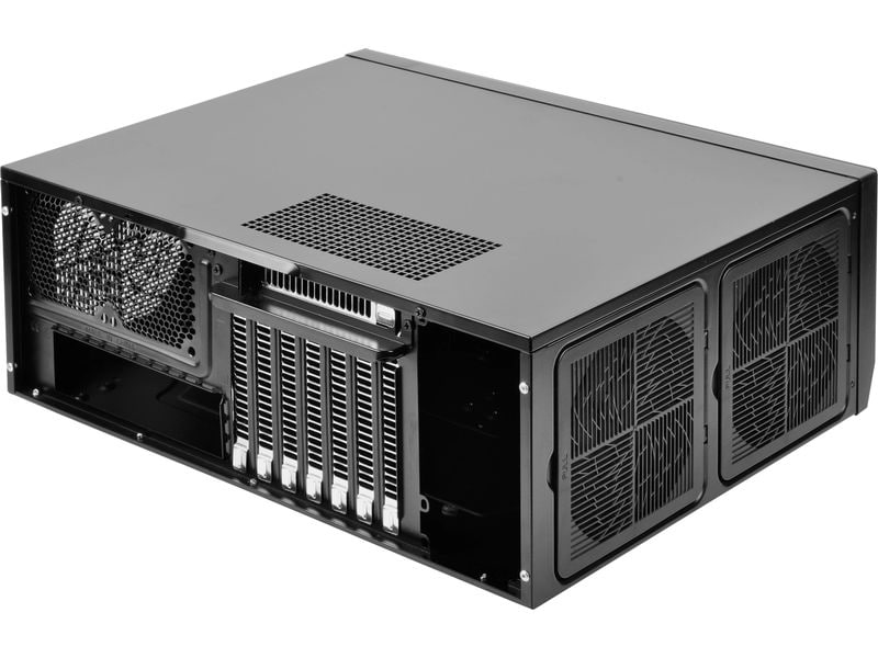 SilverStone PC-Gehäuse GD09B-C Kompaktes ATX-Desktop-Gehäuse mit vorinstalliertem 120-mm-Lüfter