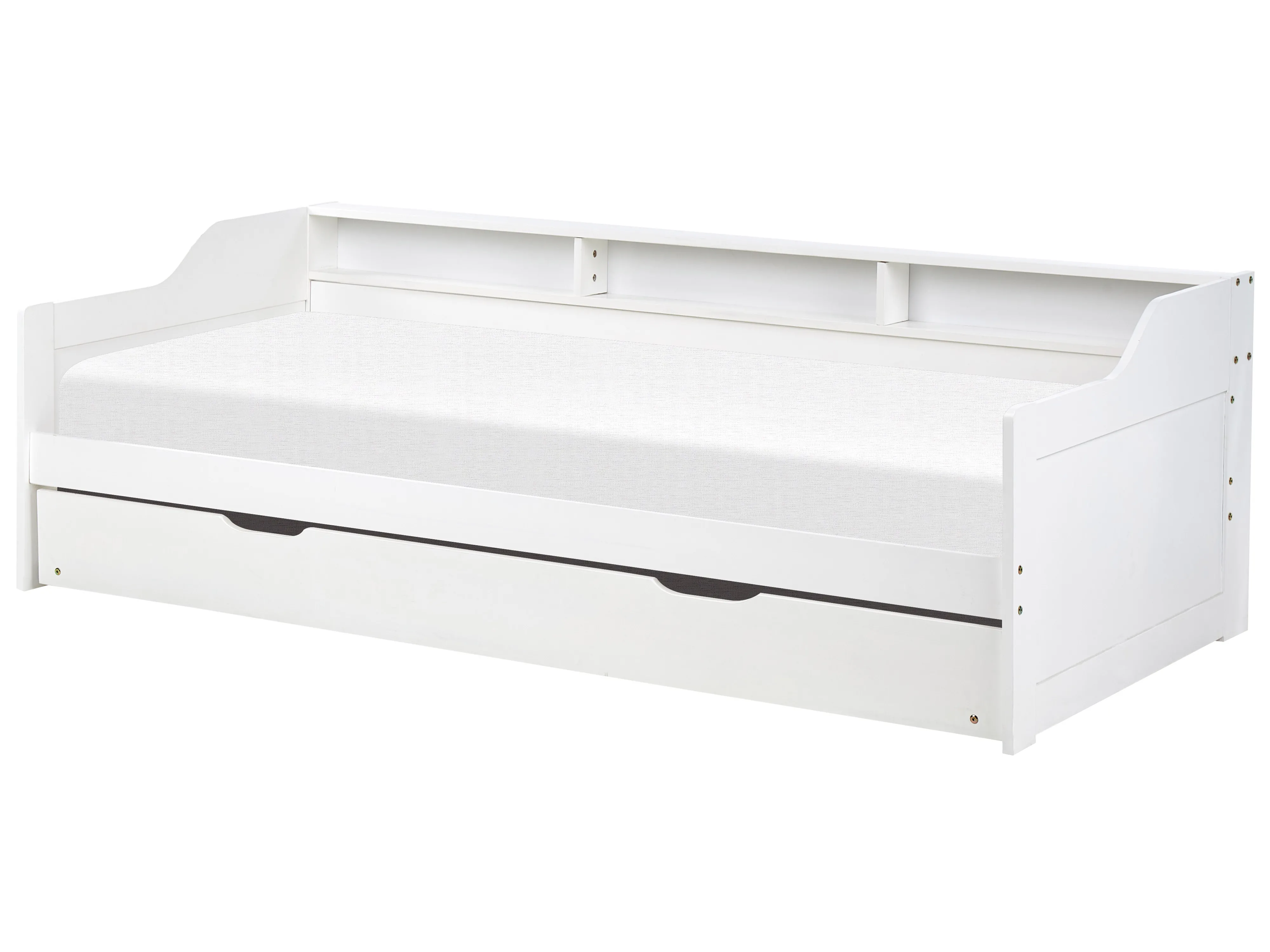 Onderschuifbed Dennenhout EDERN 90 x 200 cm Wit