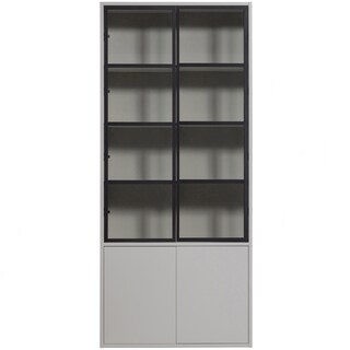 Vitrine BASIC 101 x 230 cm nebelgrau/schwarz