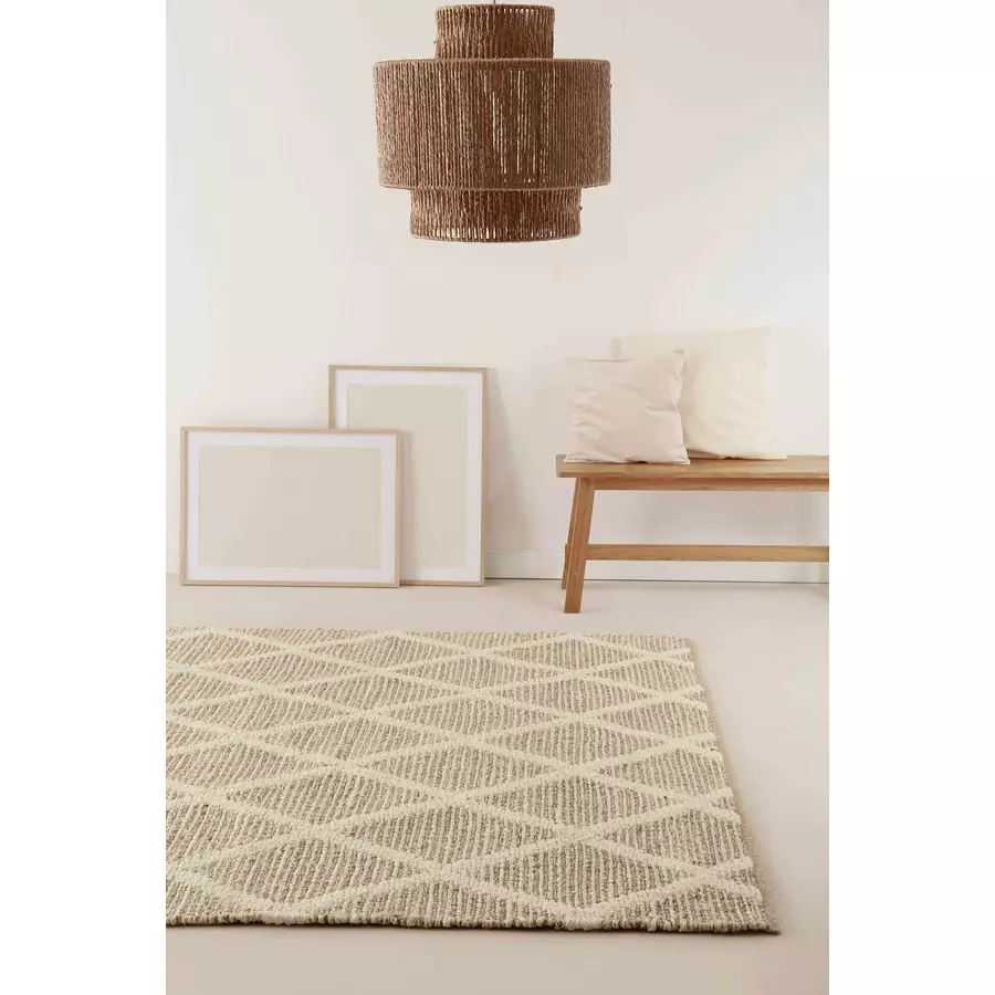 Green Looop Handweb-Teppich Novella natur beige