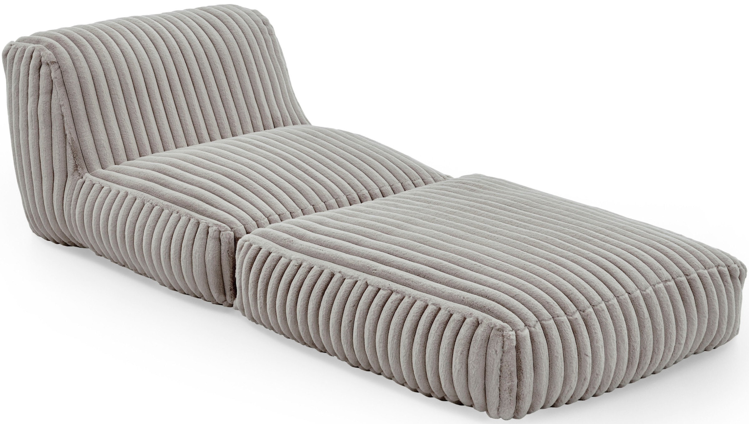 INOSIGN XXL-Sessel »Pia« Loungesessel in Megacord, 2 Grössen, Schlaffunktion und Pouf-Funktion
