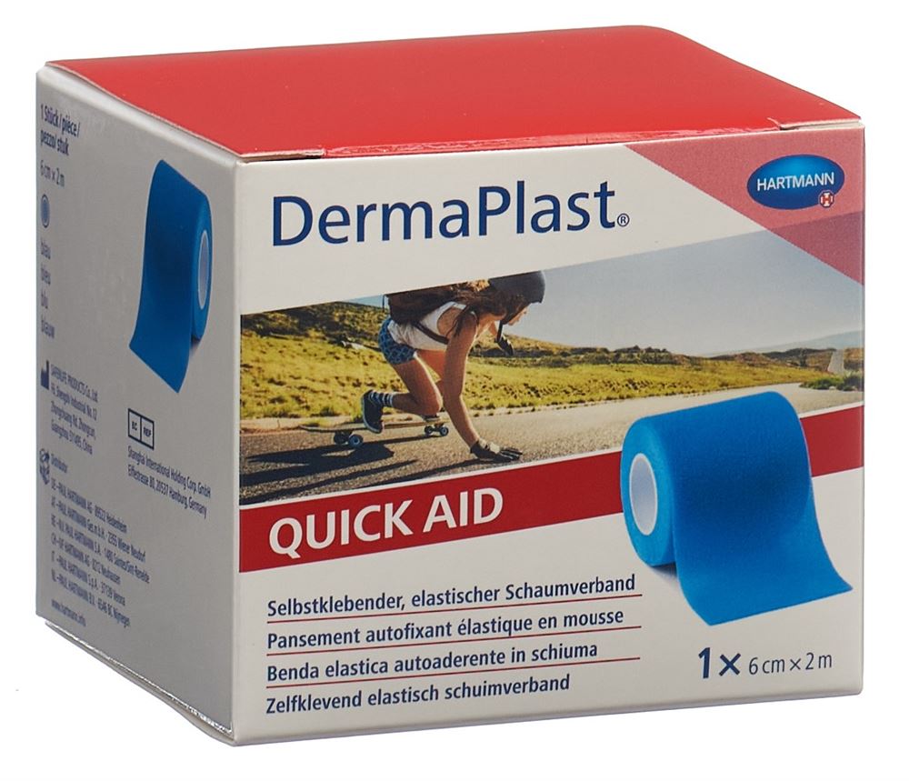 DERMAPLAST QuickAid 6cmx2m blau 1 Stk