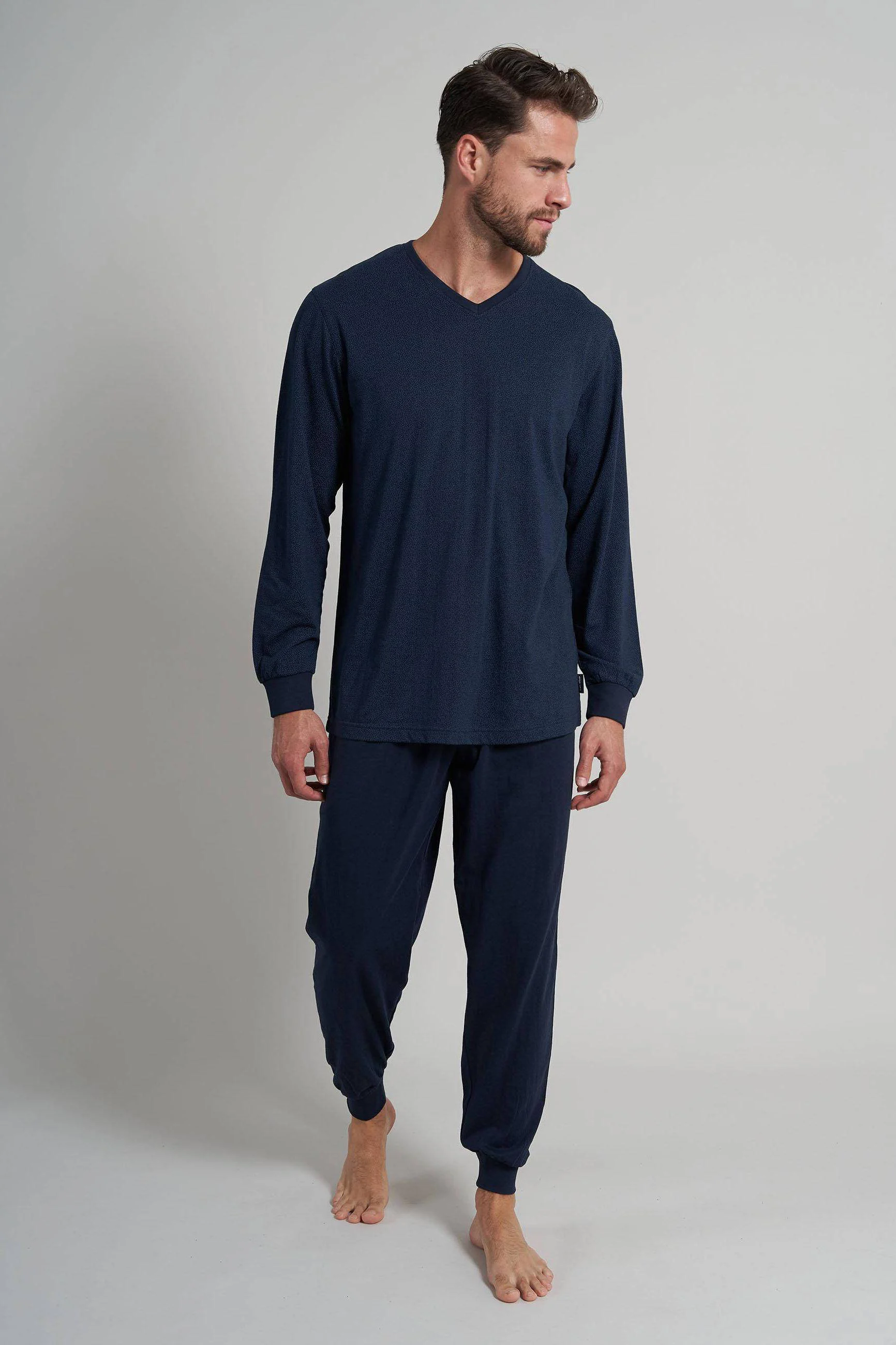Ceceba +size pyjama blauw/donkerblauw