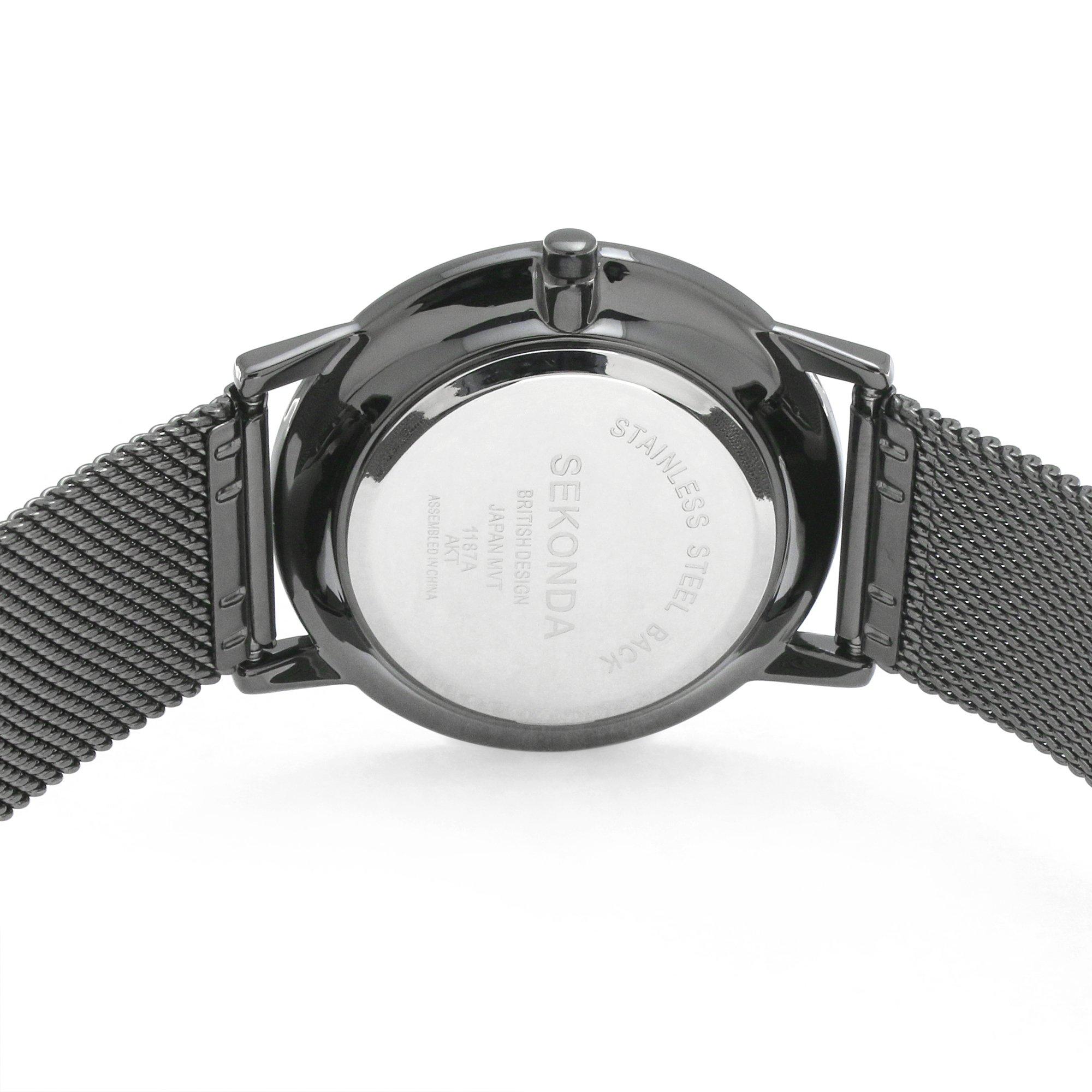 Sekonda Carter 38mm Grey Watch Round Case Dark Grey Dial
