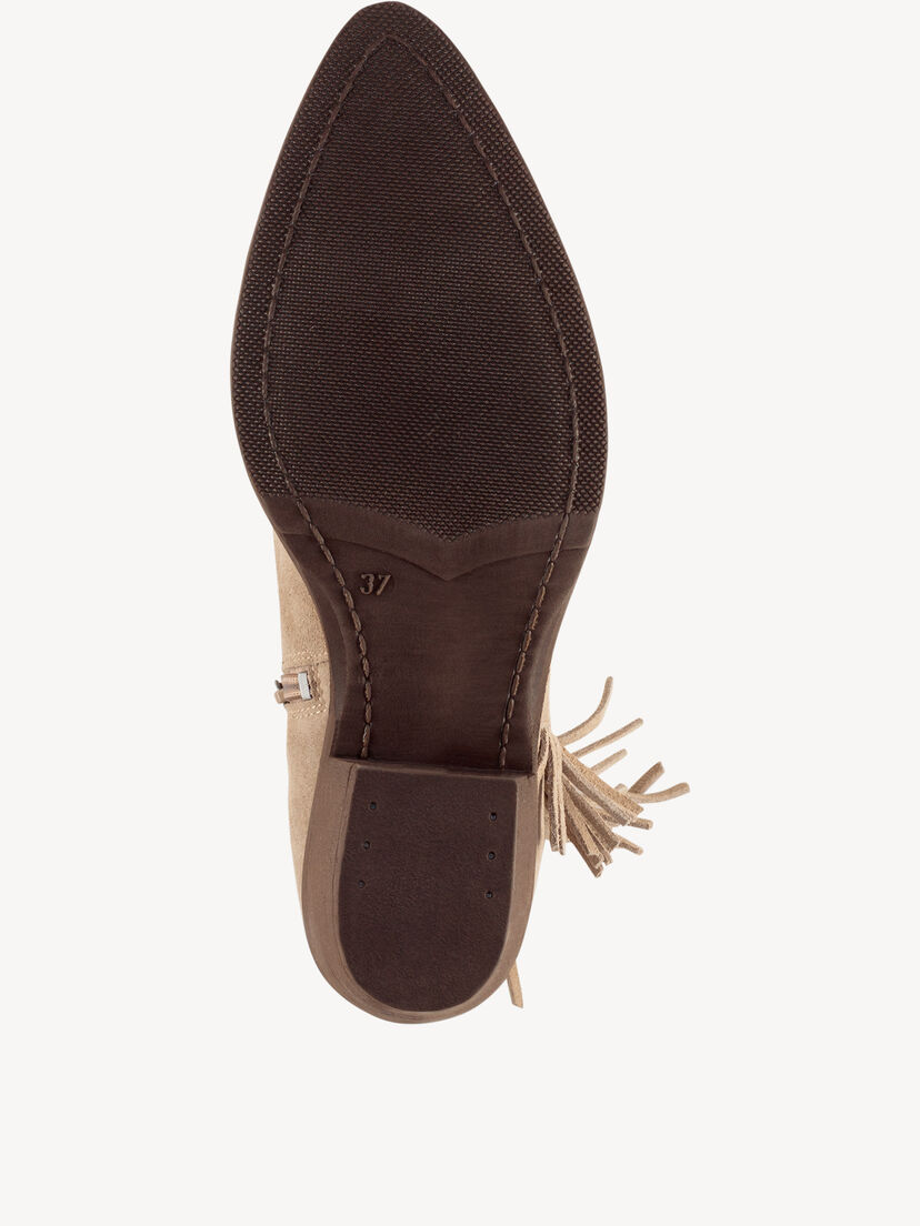Leren Enkellaarsje - beige