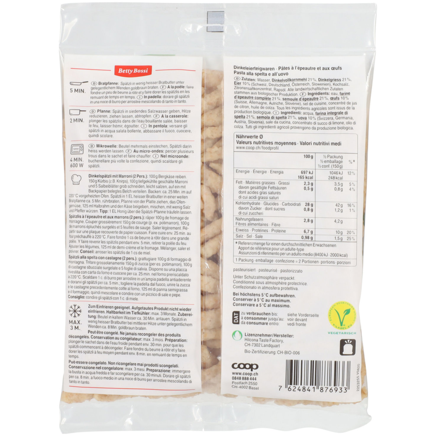 Naturaplan Bio Dinkelspätzli