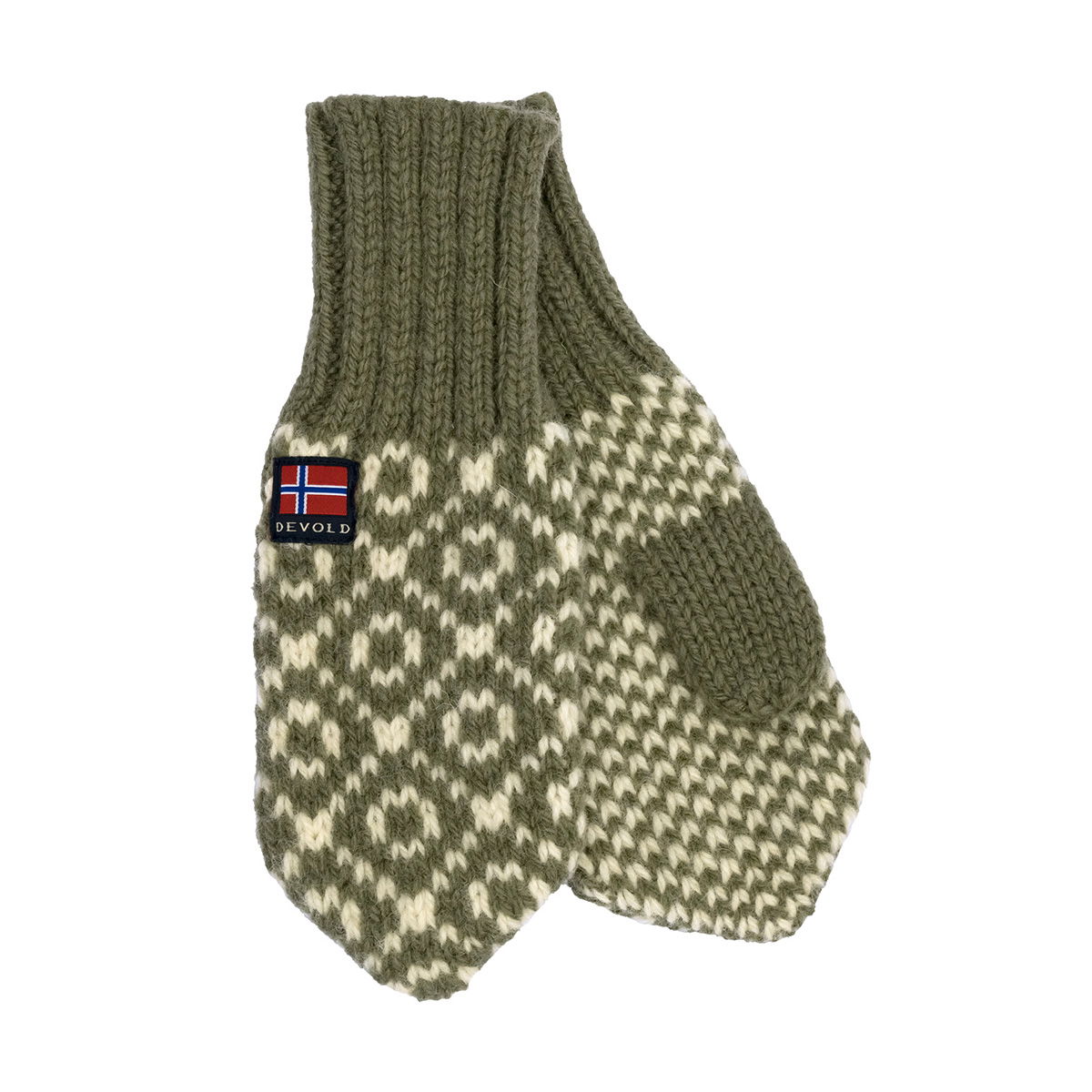 Devold Svalbard Mitten (Olive / Offwhite)