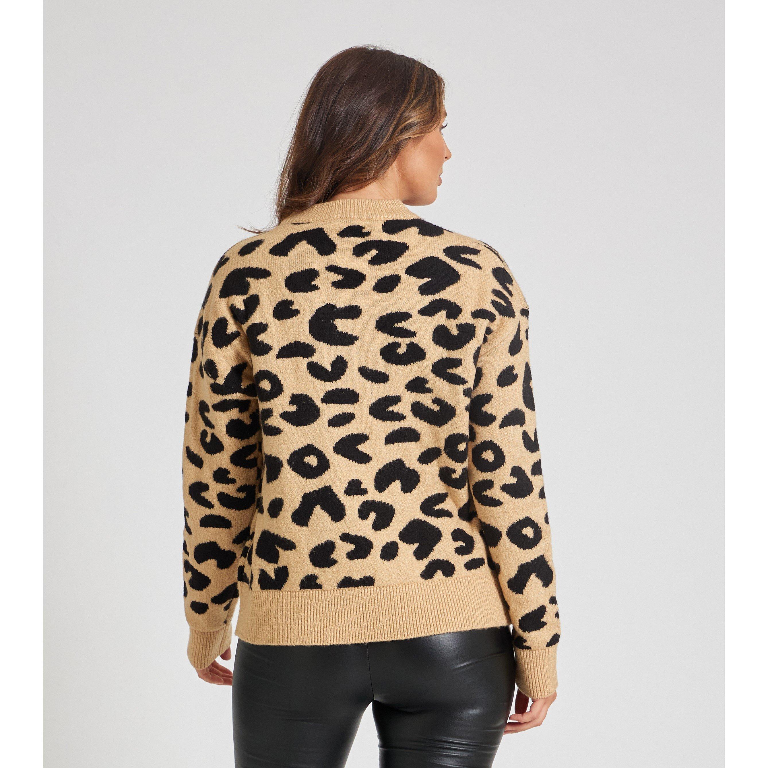 Be You BY Leopard Print Jumper Womens