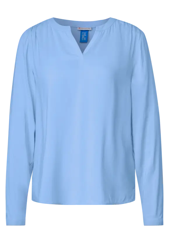 Viskosebluse - original blue