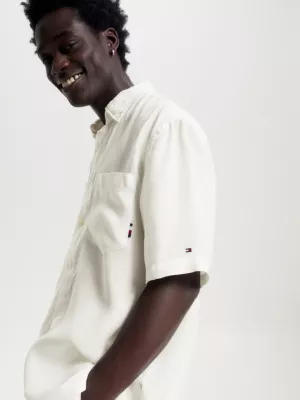 Camisa de manga curta Tommy Hilfiger x Vacation em linho