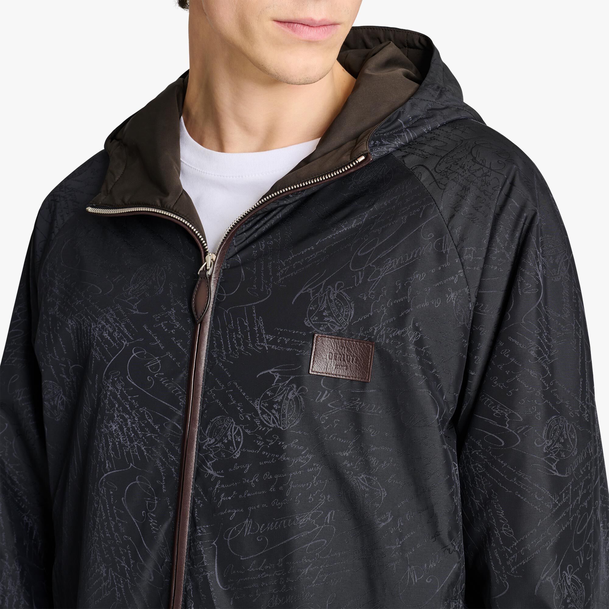 B-Way En Nylon Scritto Ouatine