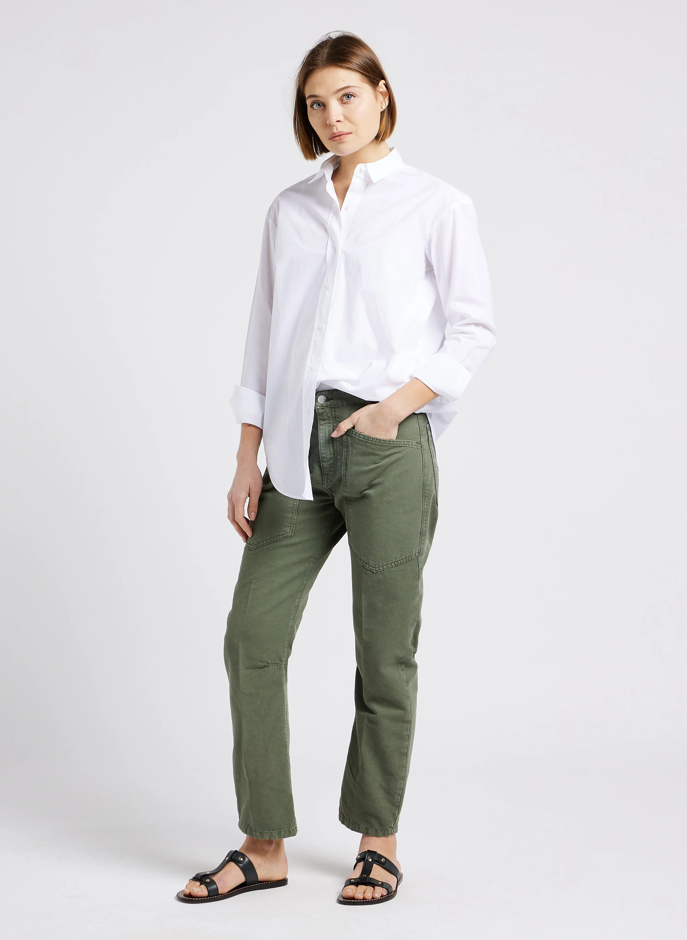 Chemise ample en coton | Blanc