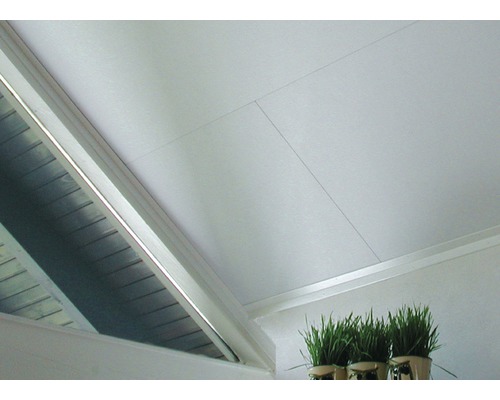 Afdekplaat, structuurwit, 10x620x1290 mm