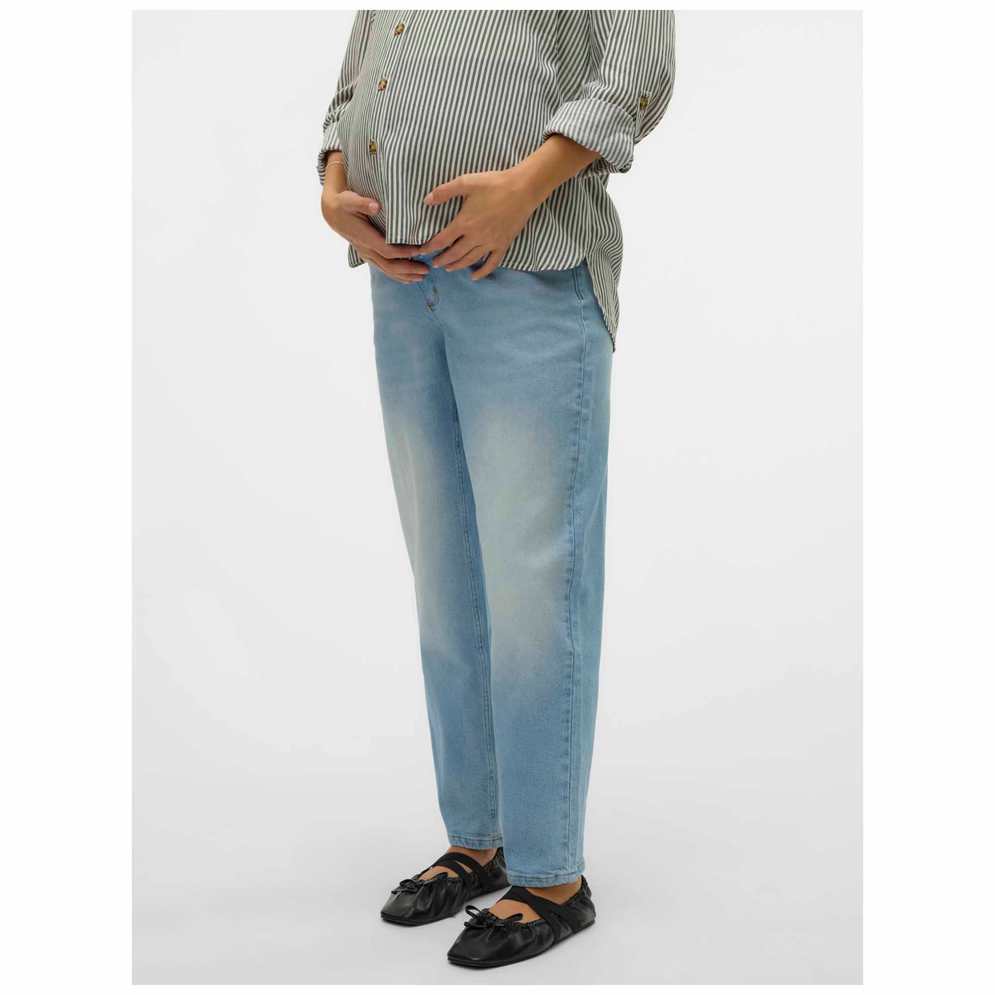 VERO MODA zwangerschapsdenim lang effen blauw
