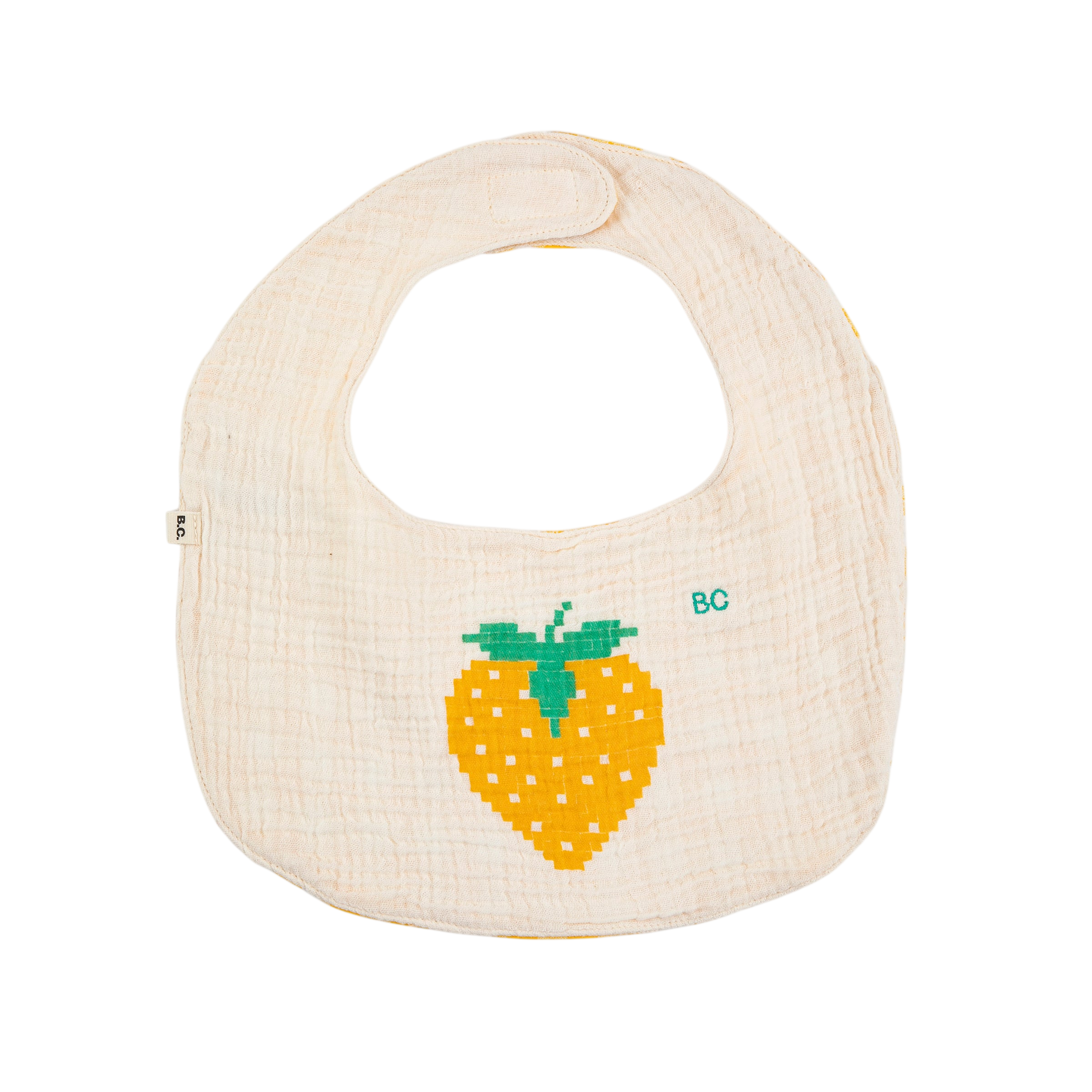 Baby Lätzchen Pixel Strawberry Offwhite
