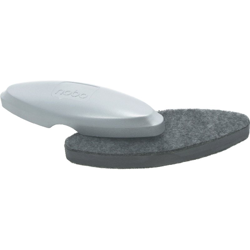 Brosse effaceur magnétique gris argent Nobo pour tableau blanc