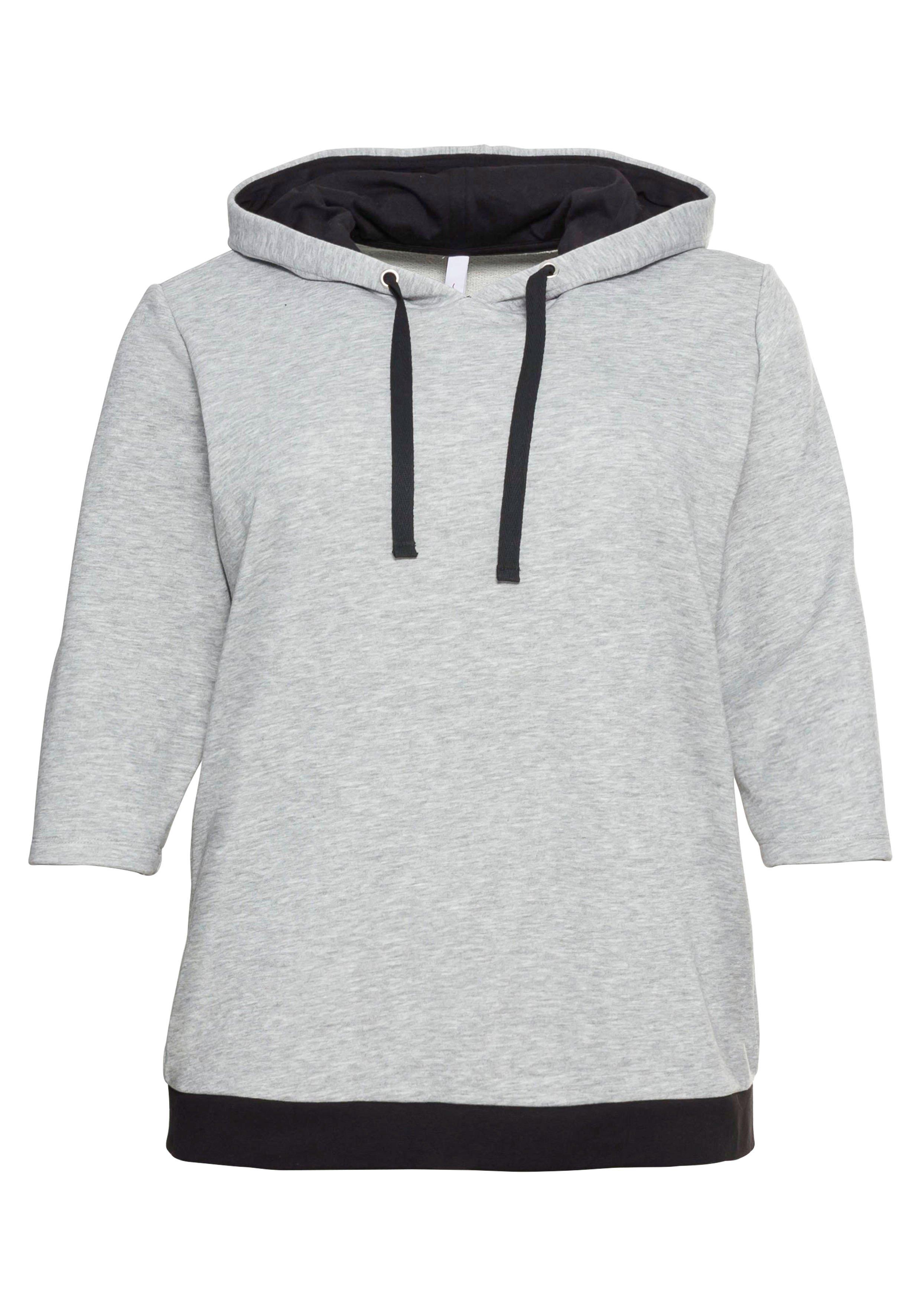Kapuzensweatshirt mit Kontrastdetails