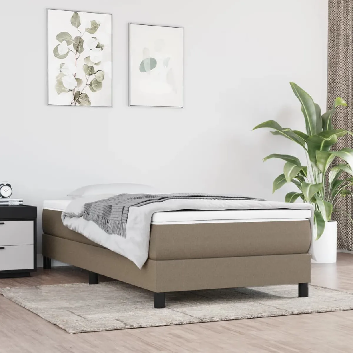 vidaXL Sommier à lattes taupe 80x200 cm