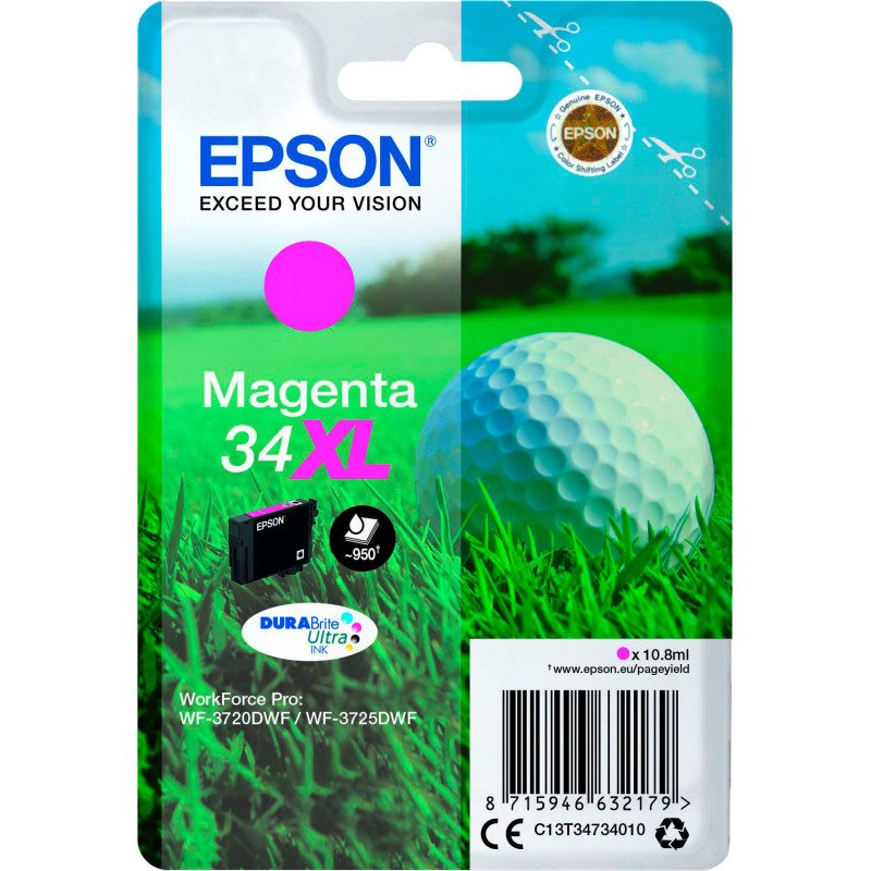 Epson 34XL cartouche haute capacité couleurs pour imprimante jet d'encre