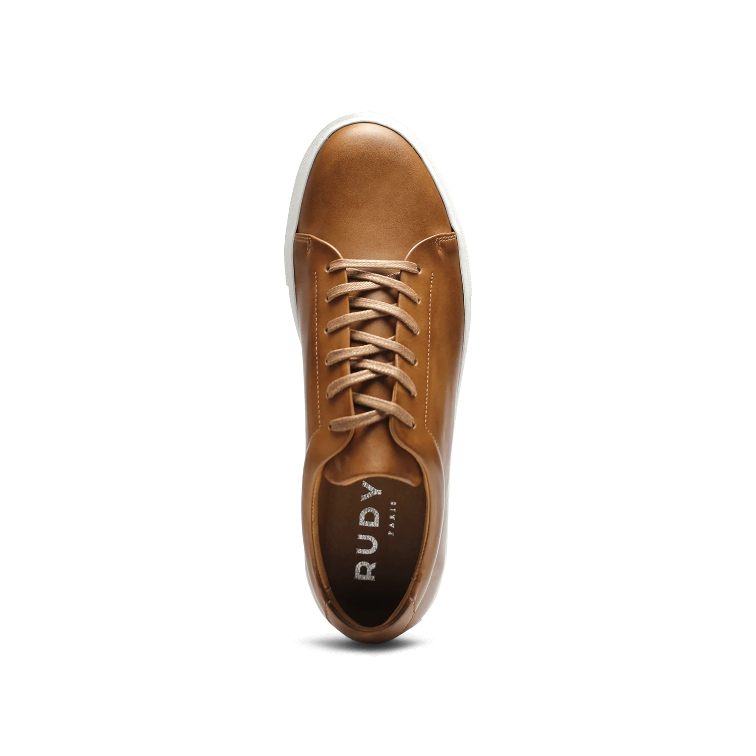 Kooper-Sneakers / Basket en cuir cognac