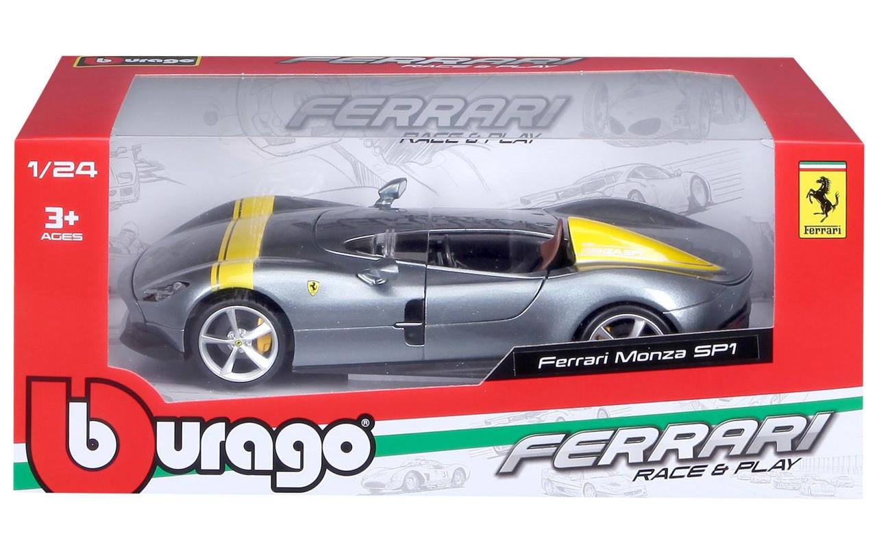 Ferrari R&P Monza SP1 Silber 1:24Sammlermodell im Massstab 1:24