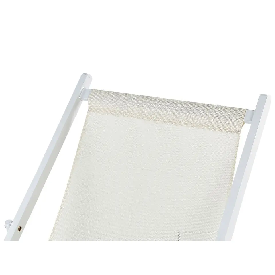 LOCRI II - Strandstoel - Wit/Beige - Polyester