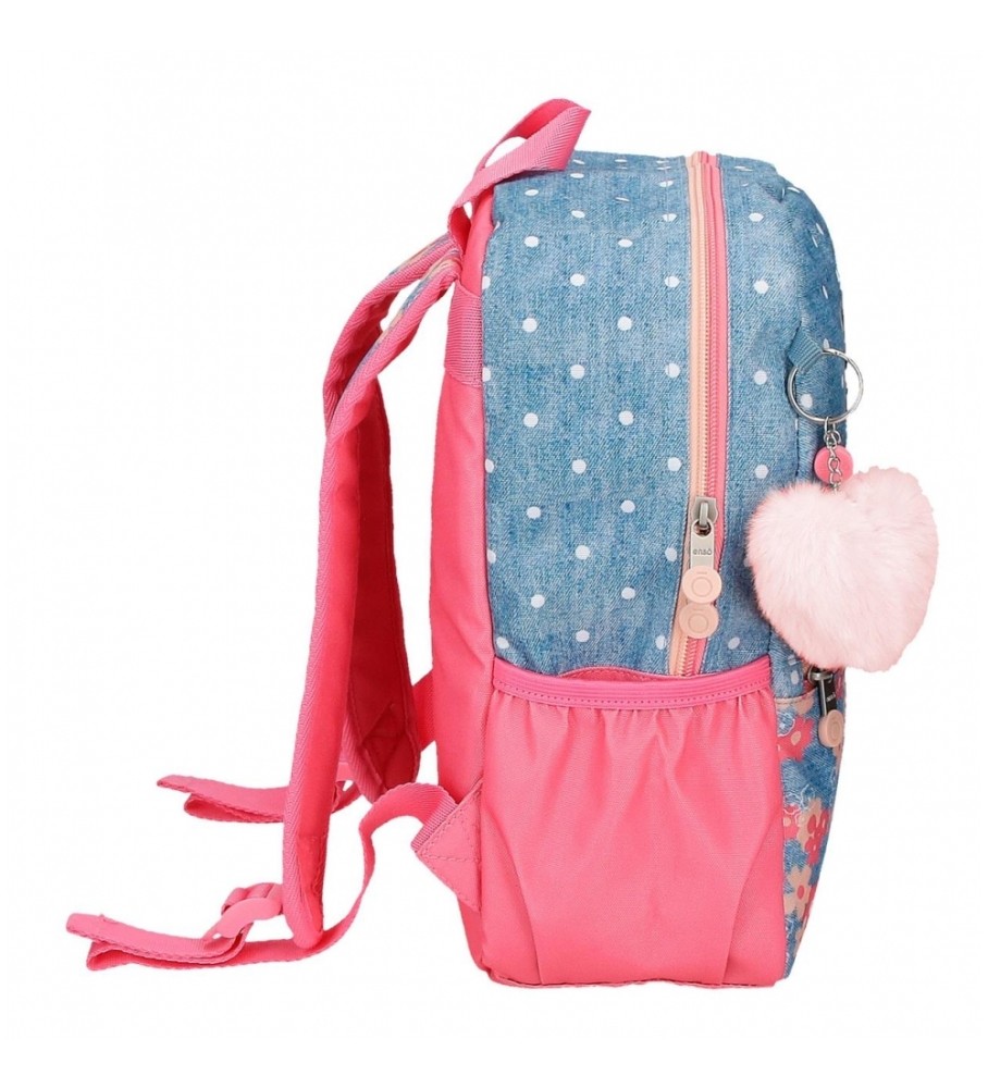 Mochila Canguru Ajustável Enso Little Dreams 32cm, Rosa
