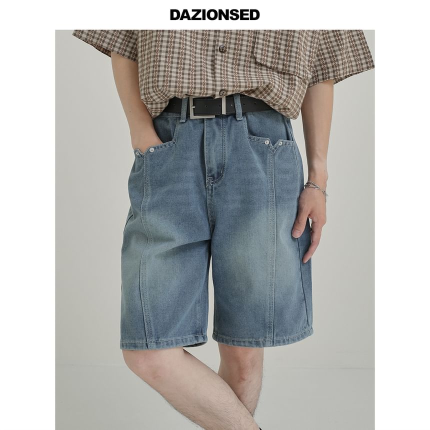 DAZO Studios - Mid Rise Washed Denim Shorts