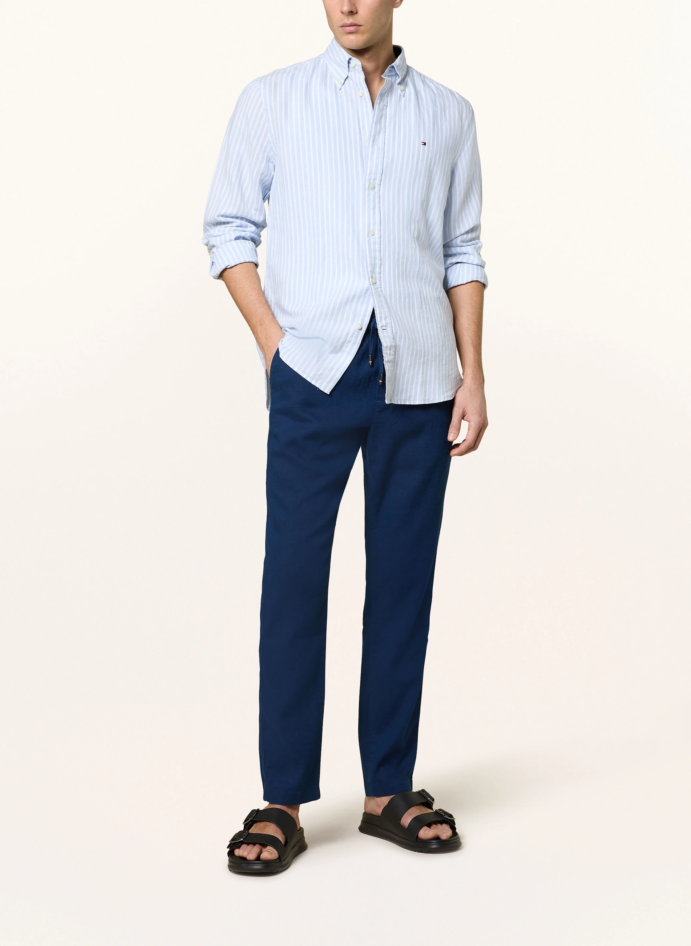 TOMMY HILFIGER Hemd Comfort Fit mit Leinen