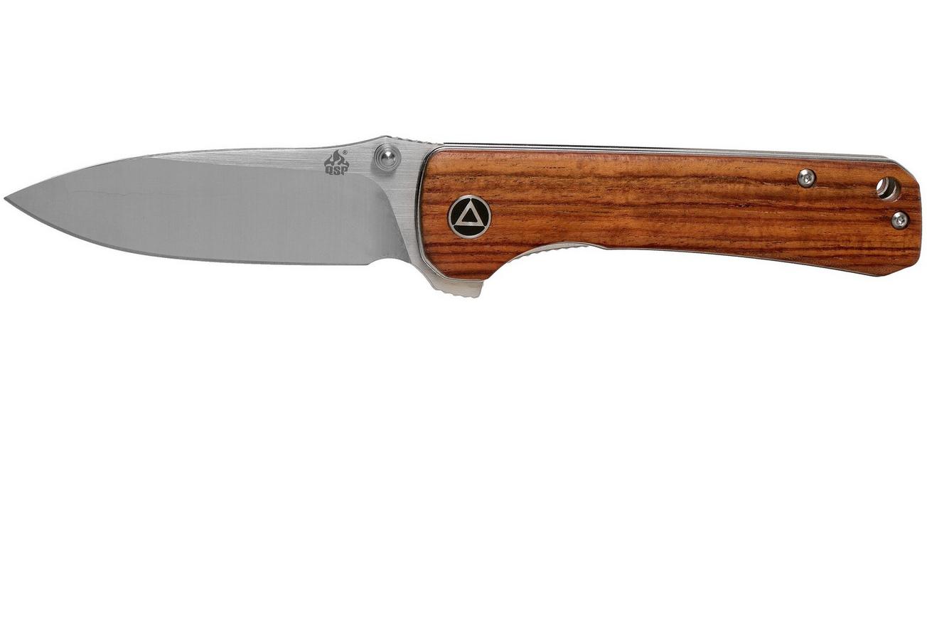 QSP Knife Hawk QS131-O1 Mkuruti Wood, Satin, zakmes