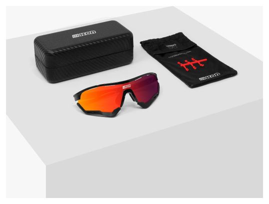 Lunettes SCICON Aerotech XXL Noir Brillant / Rouge Miroir