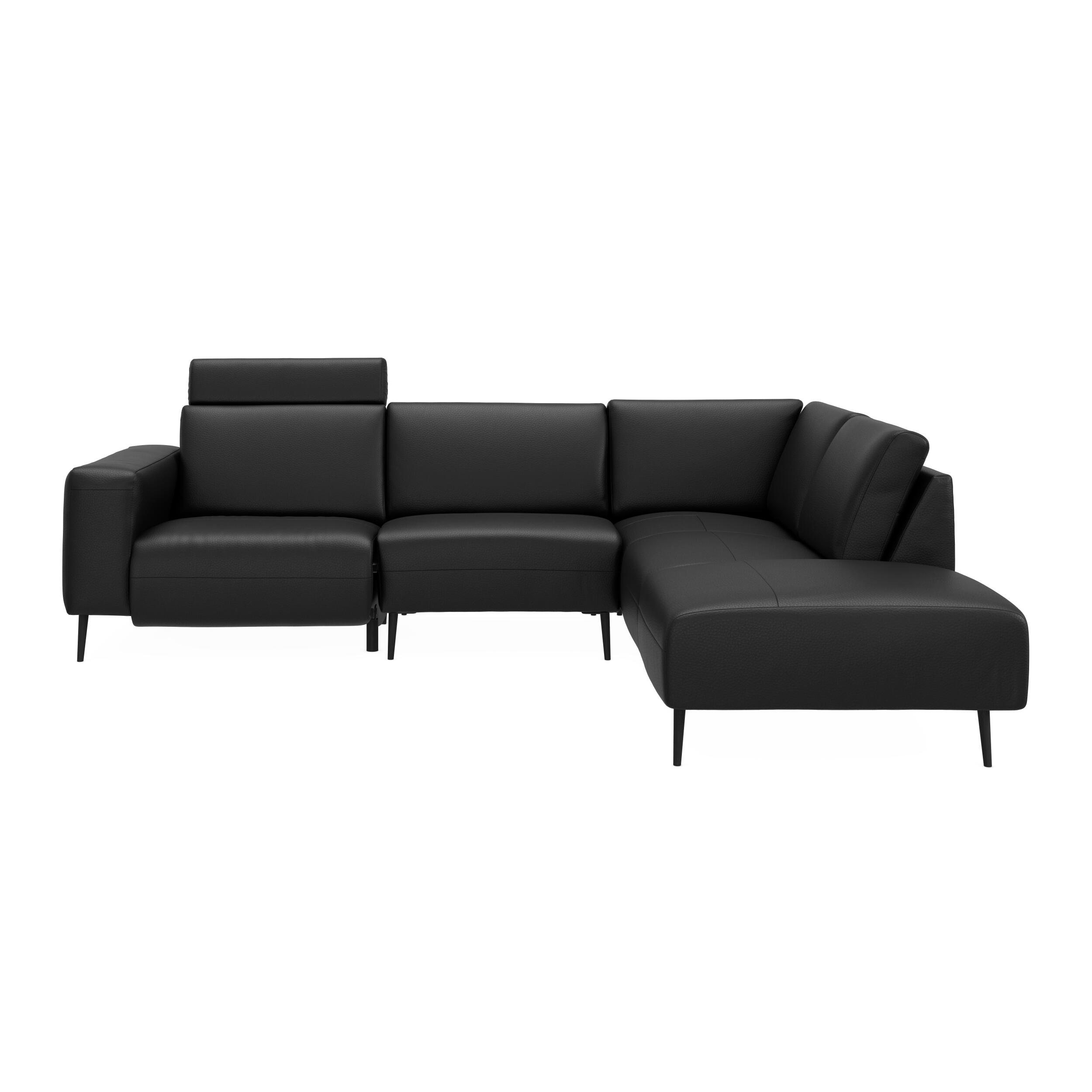 Remus højrevendt sofa med pufafslutning