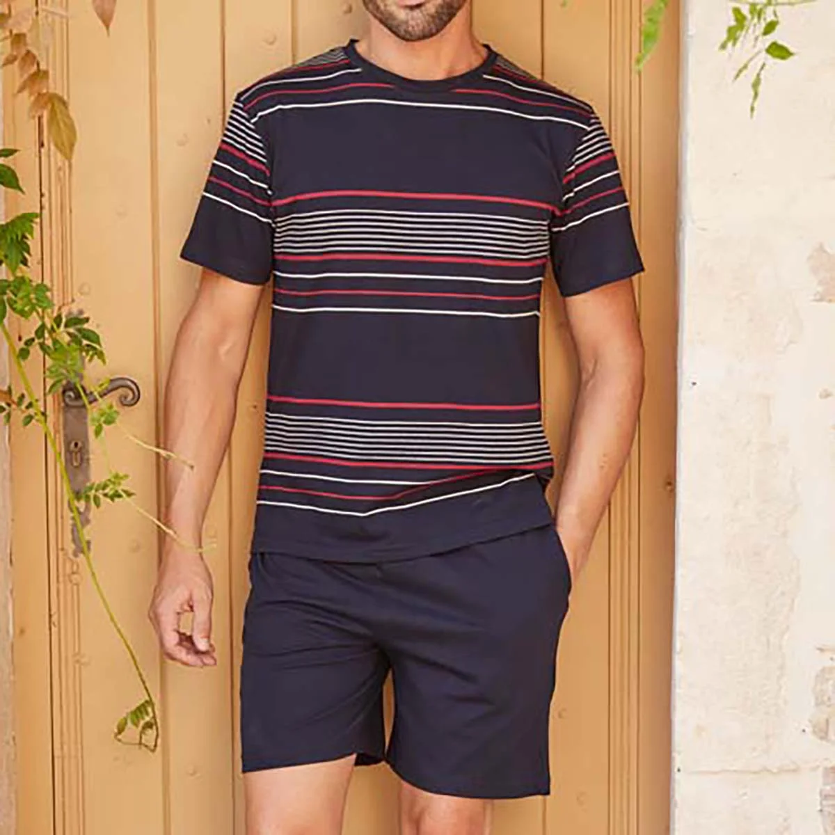Pyjashort homme CHARME rayé