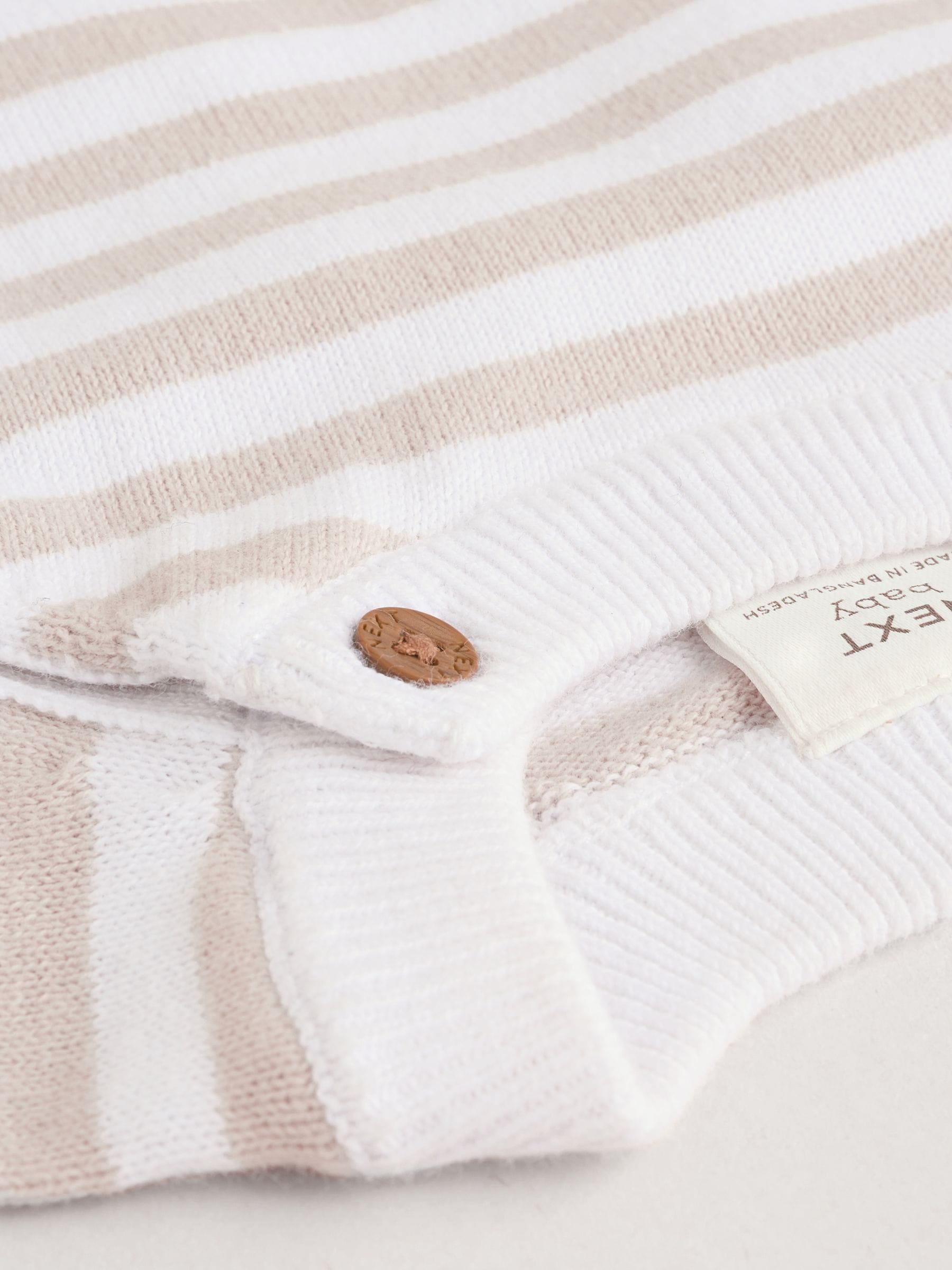 Naturel met strepen - Gebreide top- en leggingset (0 mnd - 2 jr)