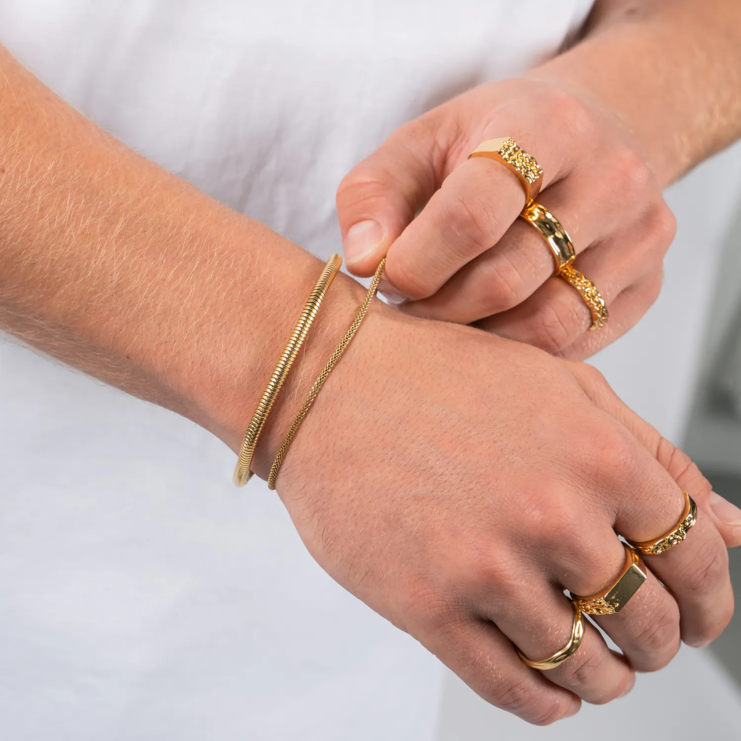 Tom Morris Snake Armbånd 18 kt. Forgyldt Rustfrit Stål TM00035