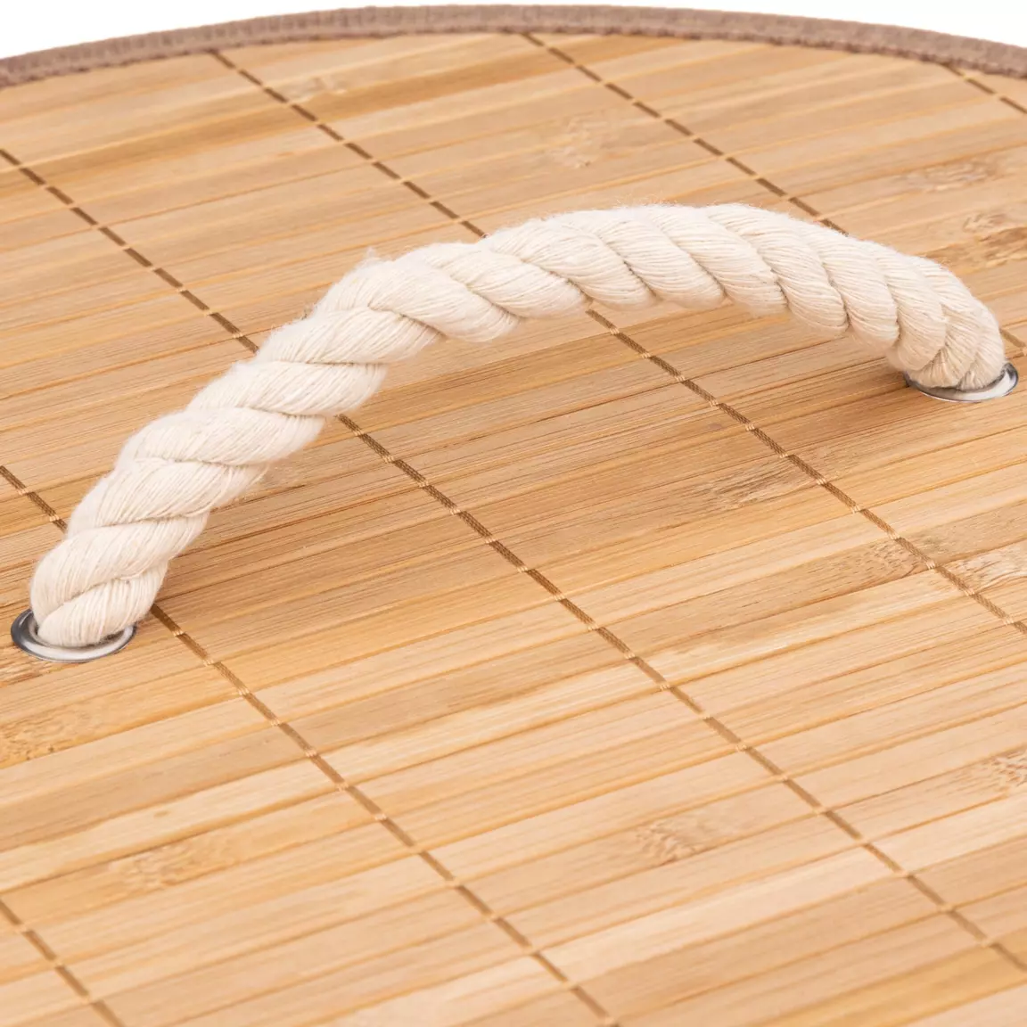 Panier à linge rond Bambou Naturel