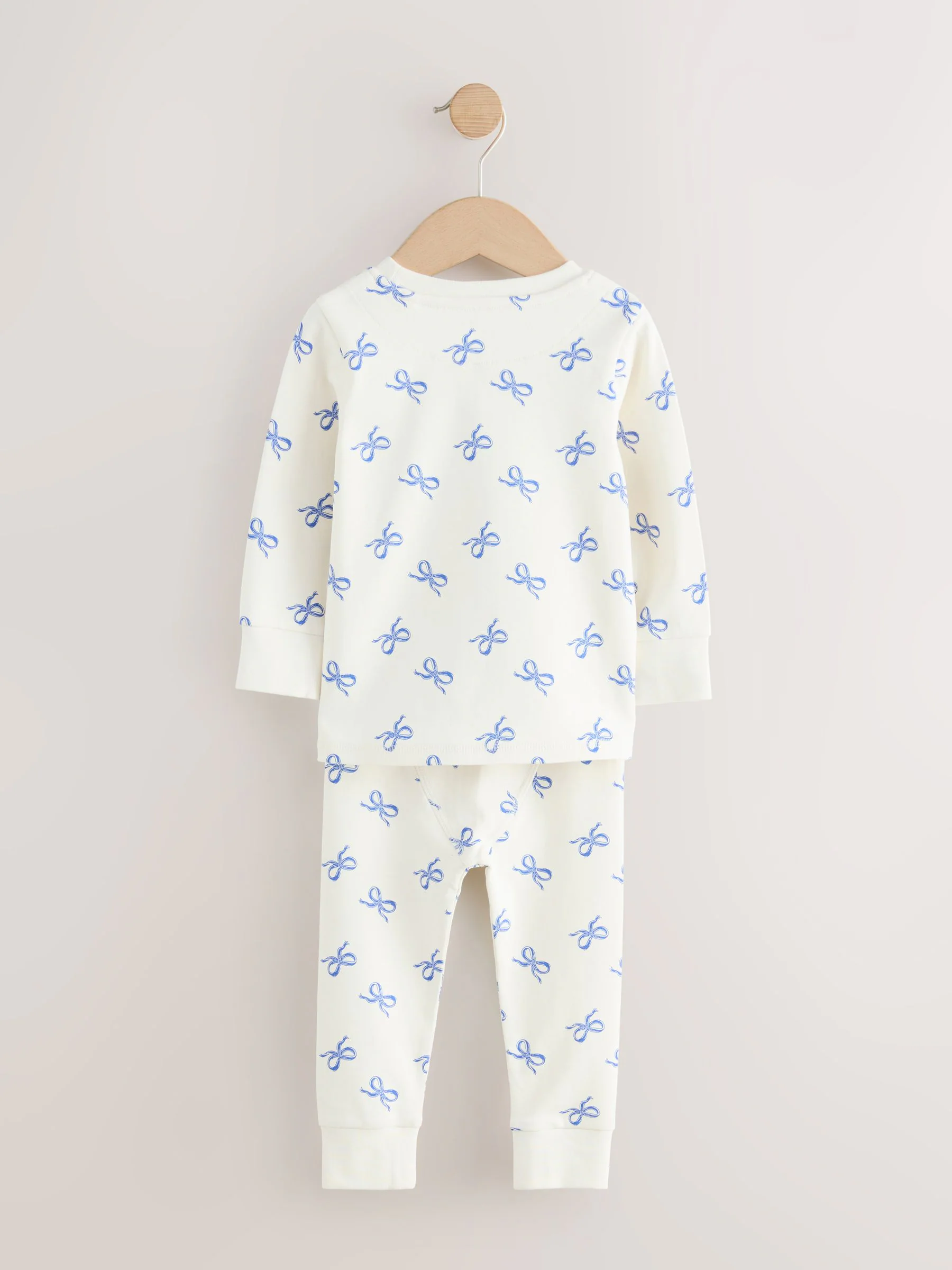 Blue Bows - Verpakking van 3 knusse pyjama's (9 mnd-12 jr)