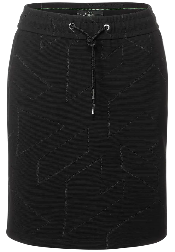 Jersey Rock mit Muster - Black