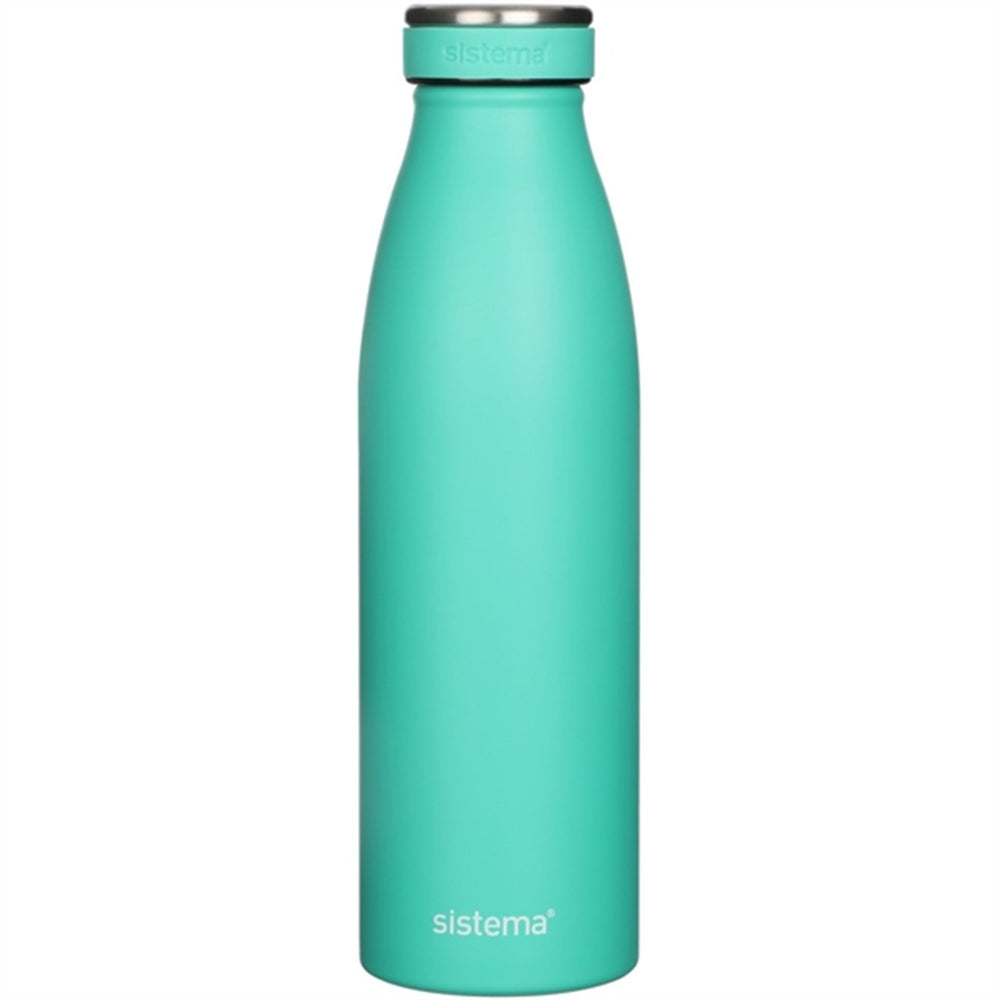Køb Sistema Stainless Steel Drikkedunk 500 ml Minty Teal