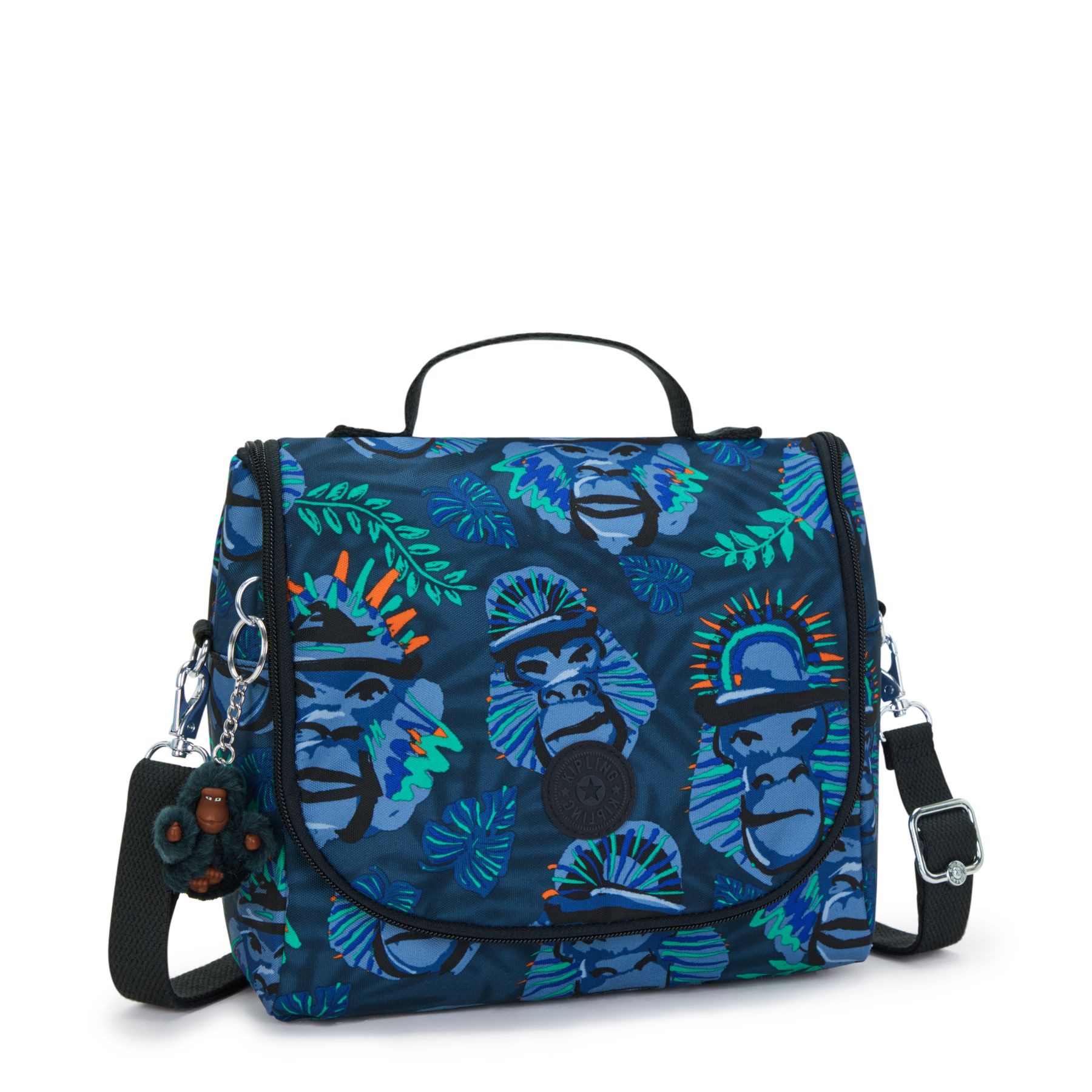 NEW KICHIROU Grand Sac Repas Isotherme avec Manchon pour Valise - Blue Monkey Fun