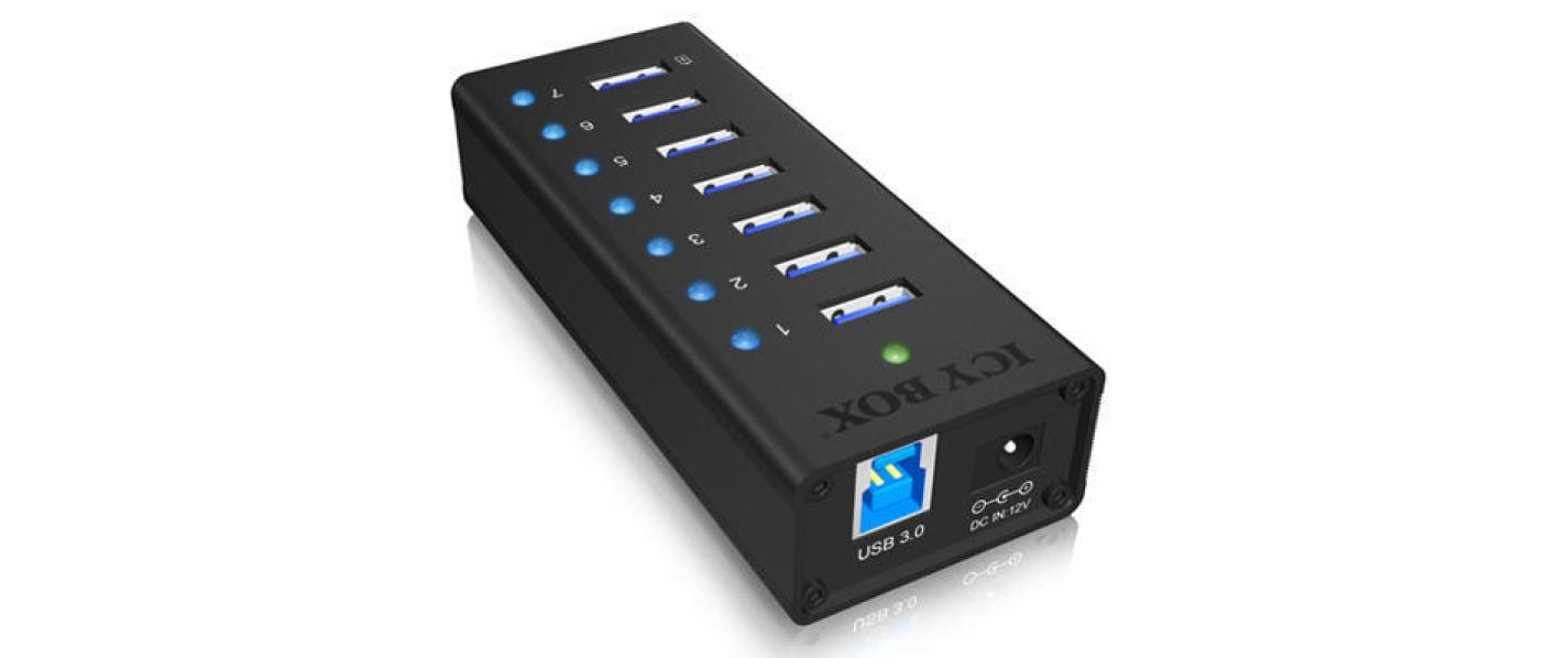 USB-Hub IB-AC618USB-3.0-Hub mit 7 Ports