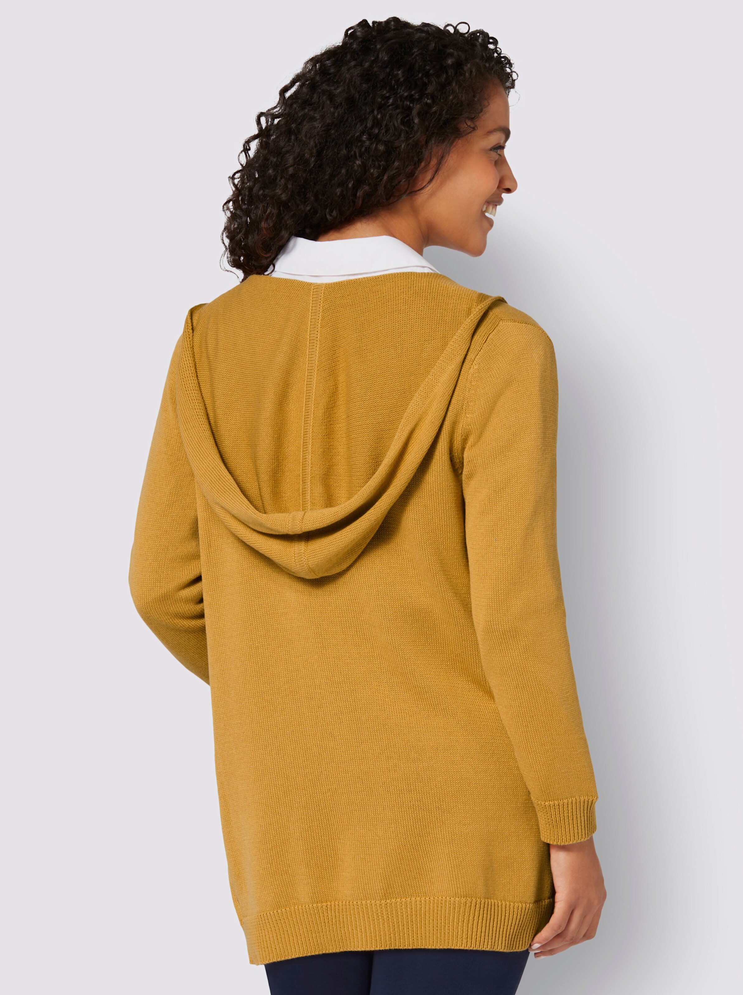 Long-Strickjacke
