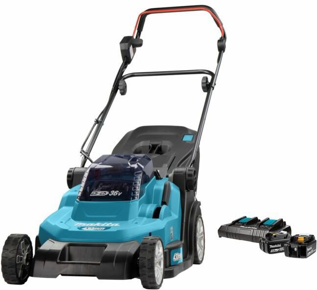 Makita grasmaaier - DLM432CT2 - 2x18 V - 43 cm - incl. 5,0 Ah accu (2 st) en duolader