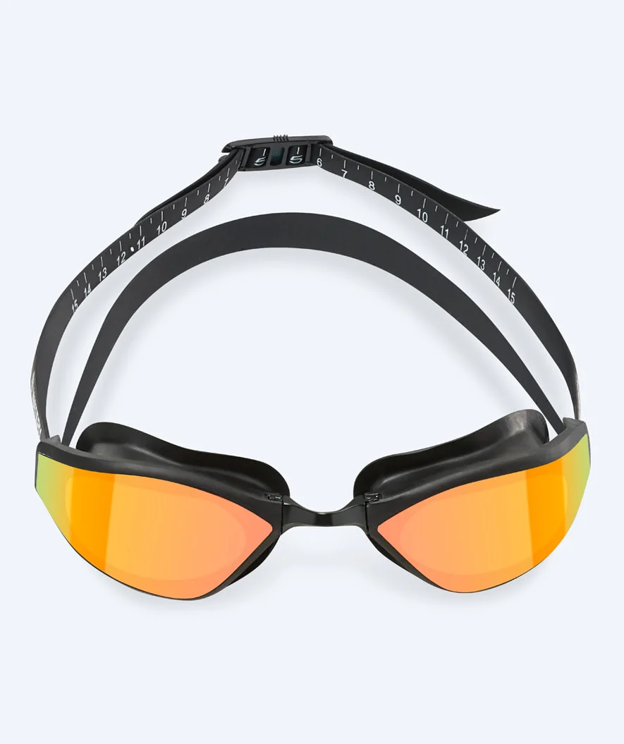 Watery Elite svømmebriller - Storm Racer Mirror - Sort/guld
