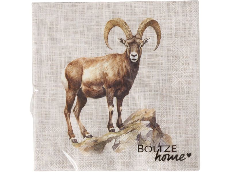 Boltze Servietten Poldie 20 Stück, 16.5 x 16.5 cm Thematische Papierservietten
