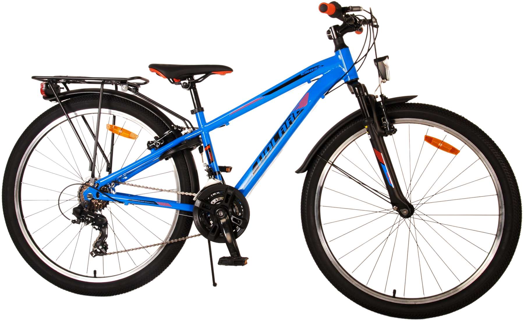 Kinderfahrrad Cross für Jungen 26 Zoll Kinderrad in Blau, 18 Gänge