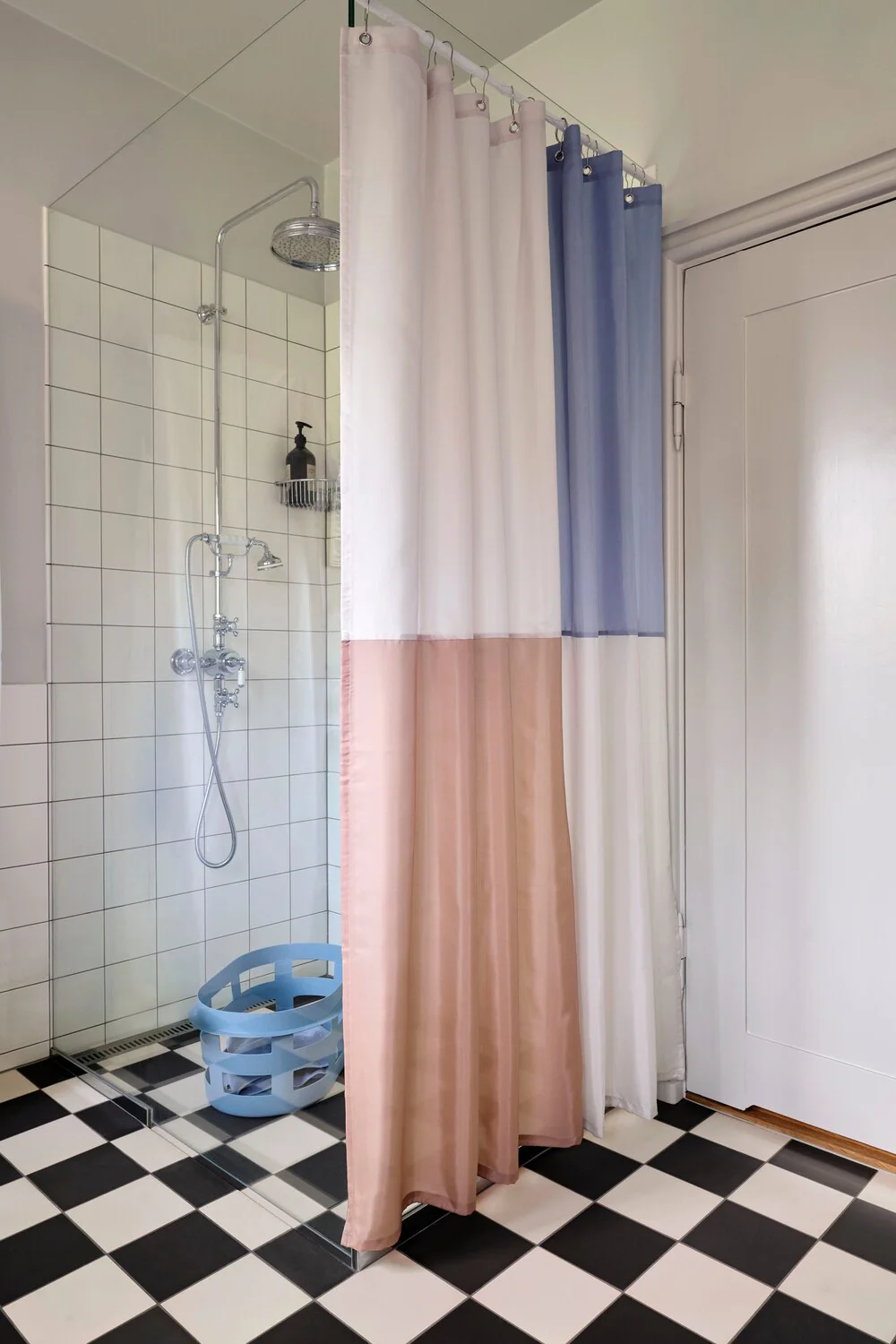 HAY  Check badeforhæng - blå