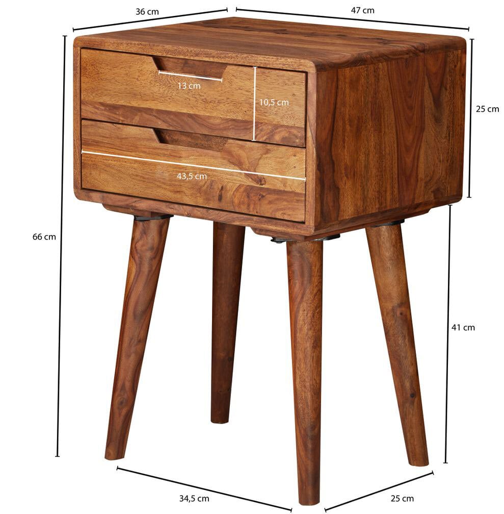 Nachttisch 47 x 36 cm braun